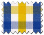 100% Cotton Blue/Yellow Check