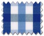 100% Cotton Blue/Dark Blue Check