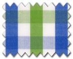 100% Cotton Green/Blue Check