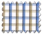 100% Cotton Brown/Blue Check