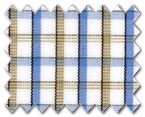 100% Cotton Brown/Blue Check