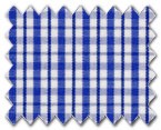 100% Cotton Blue Check