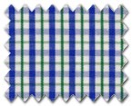 100% Cotton Green/Blue Check