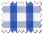 100% Cotton Blue Check