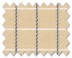 100% Cotton Beige/Dark Blue Check