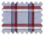 100% Cotton Light Blue/Blue/Red Check