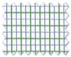 100% Cotton Green/Blue Check