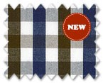 100% Cotton Dark Blue/Dark Brown Check