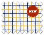 100% Cotton Blue/Yellow Check