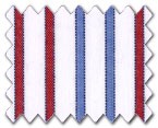 100% Cotton Red/Blue Stripe