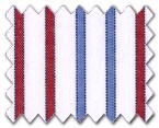 100% Cotton Red/Blue Stripe