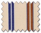 100% Cotton Beige/Brown/Blue Stripe