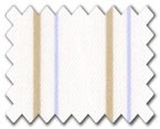 100% Cotton Beige/Light Blue Stripe