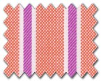 100% Cotton Orange/Pink Stripe