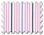 160's Superfine Cotton Pink/Blue/Navy Stripe