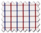 160's Superfine Cotton Red/Blue Check