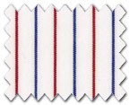160's Superfine Cotton Red/Blue Stripe