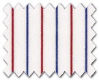 160's Superfine Cotton Red/Blue Stripe