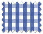 Wrinkle Free Cotton Medium Blue Check