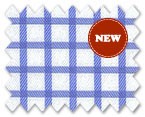 Wrinkle Free Cotton Blue Check