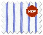 Wrinkle Free Cotton Light Blue Stripe