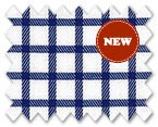 Wrinkle Free Cotton Navy Check