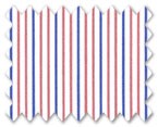 160's Superfine Cotton Orange/Blue Stripe