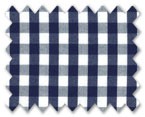 160's Superfine Cotton Navy Blue Gingham Check