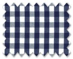 160's Superfine Cotton Navy Blue Gingham Check