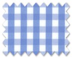 160's Superfine Cotton Light Blue Gingham Check