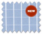 160's Superfine Cotton Light Blue/White Check