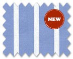 160's Superfine Cotton White/Blue Stripe