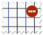 160's Superfine Cotton White/Blue/Black Check