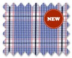 160's Superfine Cotton White/Blue/Pink/Black Check