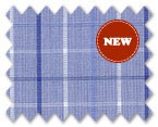 160's Superfine Cotton Blue/White/Light and Dark Blue Check