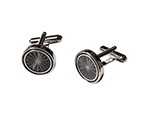 Gunmetal Circle Cufflink