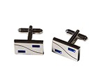 Blue Rectangle Cufflink