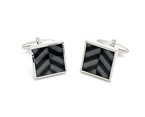 Black/Grey Square Cufflink