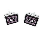 Dark Purple/Light Purple Square Cufflink