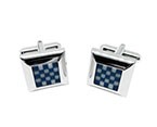 Blue/White Square Cufflink