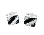 Black/White Square Cufflink