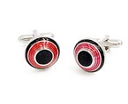 Red/Black Circle Cufflink