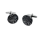 Black Circle Cufflink