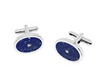 Blue/Gold Oval Cufflink