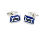 Dark Blue/Navy Blue Rectangle Cufflink