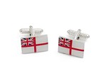 Red/Dark Blue/White Rectangle Cufflink