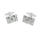 Silver Rectangle Cufflink