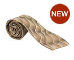 Light Brown Printed Silk Tie