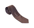 Brown Printed Silk Tie