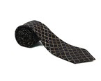 Black/Brown Printed Silk Tie